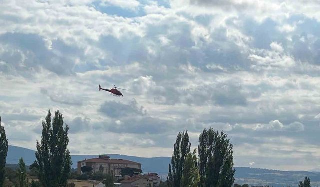 Domaniç’te "inmeyen helikopter" vatandaşları heyecanlandırdı