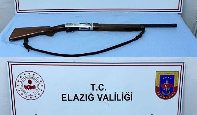 Elazığ’da 2 adet ruhsatsız av tüfeği ele geçirildi