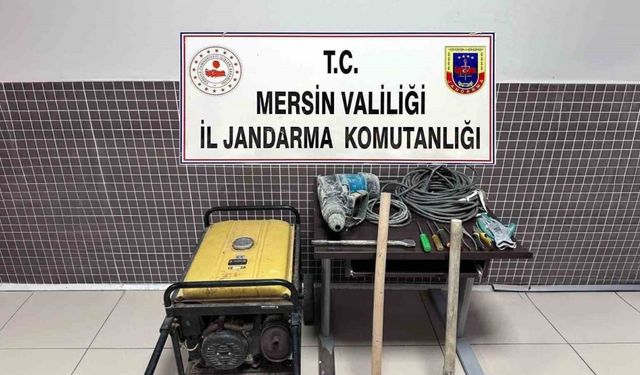 Mersin’de izinsiz kazı yapan 5 şüpheli suçüstü yakalandı