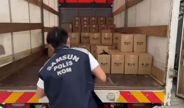 Samsun’da sahte içki yapımında kullanılan 2 ton etil alkol ele geçirildi