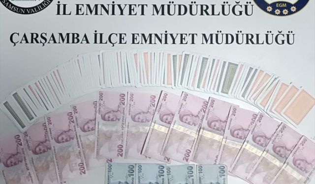 Samsun'da kıraathaneye düzenlenen kumar baskınında 4 kişiye para cezası