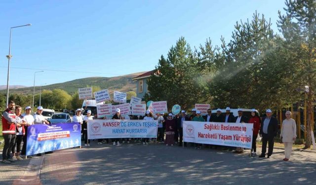 Bayburt’ta sağlık yaşama dikkat çekmek için yürüyüş yapıldı