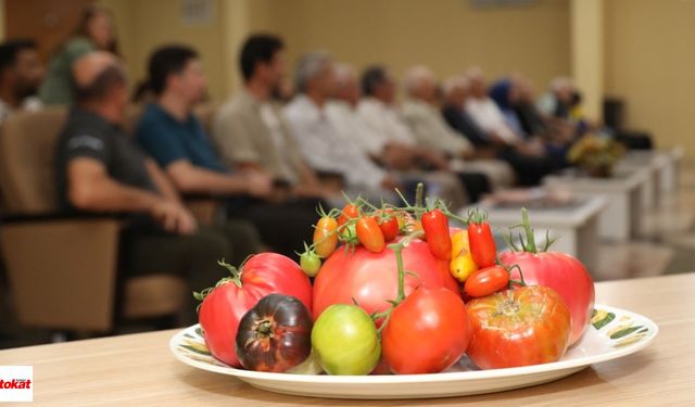 Tokat'ta bir tabak domatesle konferans verdiler!