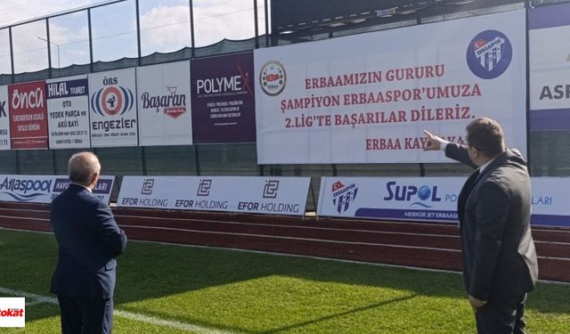 Erbaa Kaymakamı Demirayak’tan Yeni Erbaa Stadyumu’nda Sürpriz İnceleme