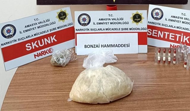 Amasya polisinden uyuşturucu operasyonu: 3 tutuklama