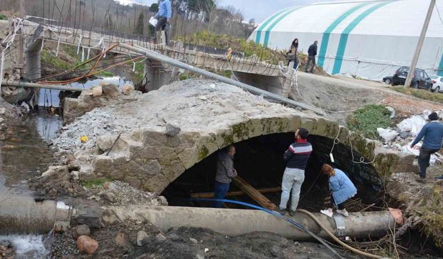 Ordu’da yol çalışmalarında bulunan taş köprü restore edilecek