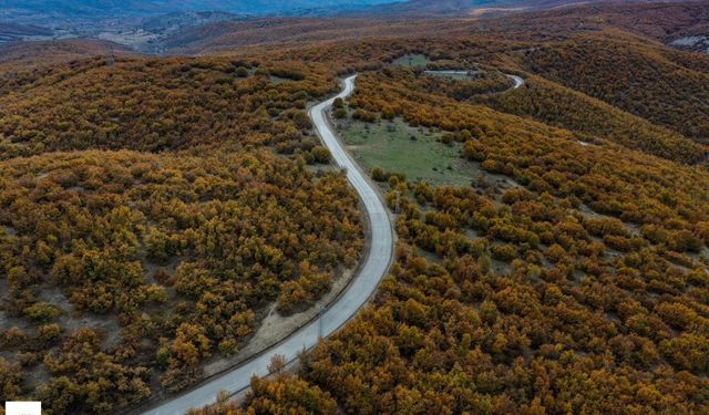 Yapım çalışması süren Artova-Pazar yolu böyle görüntülendi