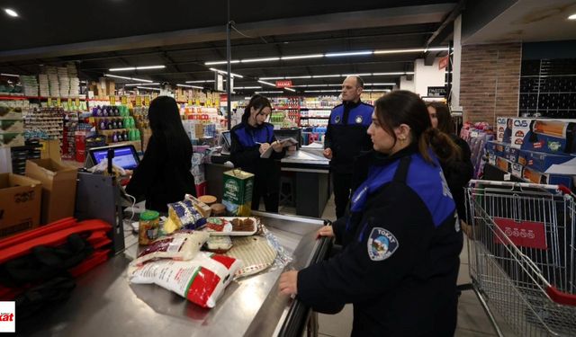 Tokat'ta marketlerde etiket ve kasa fiyatları denetlendi!