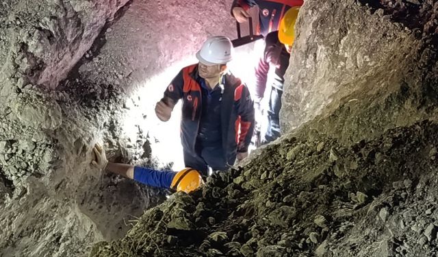 Amasya'da sondaj çalışması sırasında meydana gelen göçükte 2 işçi toprak altında kaldı