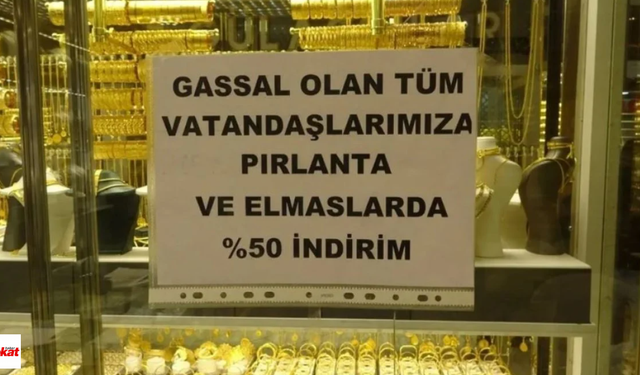 Kuyumcudan Gassallara Özel Kampanya: Yüzde 50 İndirim