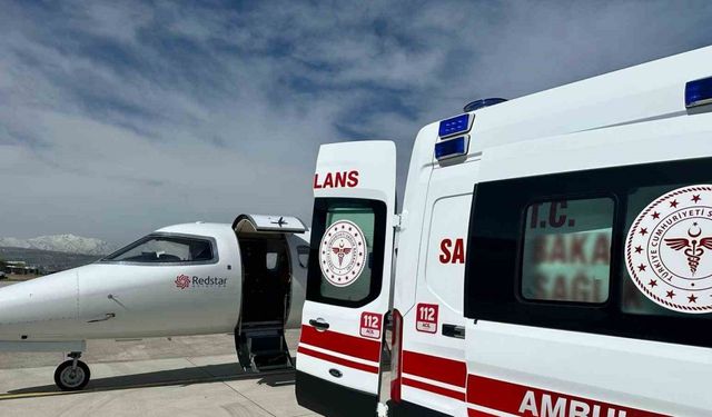 Beyin kanaması geçiren hasta ambulans uçakla Ankara’ya sevk edildi