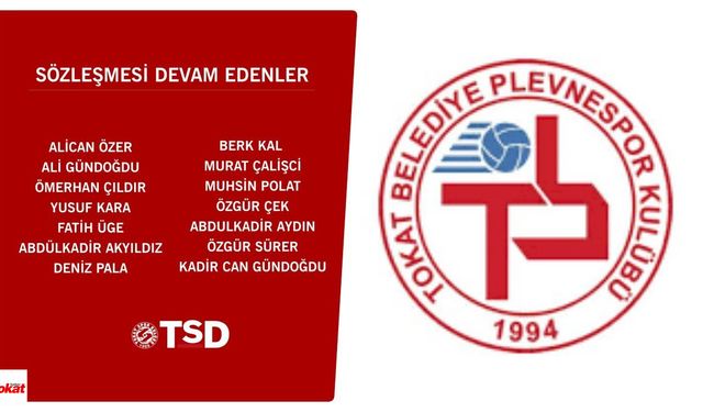 Tokat Belediye Plevnespor’da Sözleşmesi Devam Eden Futbolcular Belli Oldu