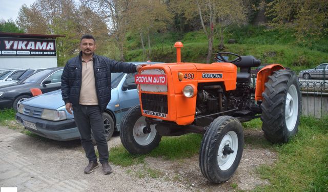 Tokat'ta Türk Tarımının İkonu  1968 Model Antika Traktör Sahibini Bekliyor