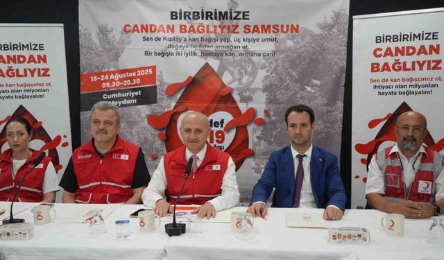 Samsun’da “Hedef 1919” Kampanyası: Kan Bağışına Fidan Desteği