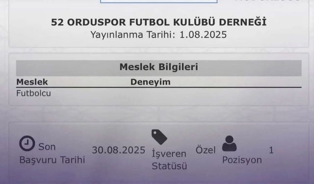 Halı Saha Değil, 3. Lig! Futbolcu Transferi İçin İŞKUR'a İlan Verildi!