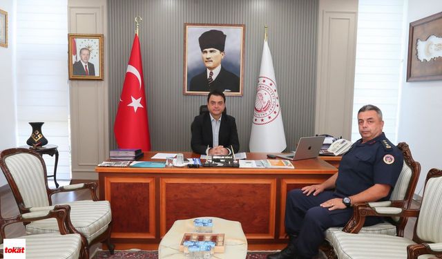 Tokat'ın Yeni İl Jandarma Komutanı Çetin'den Vali Köklü'ye Ziyaret