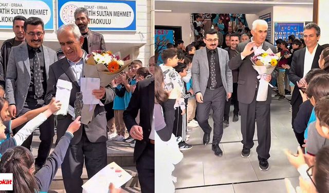 Erbaa’da Mahir Öğretmen’e Duygusal Veda: Alkışlarla Uğurlandı