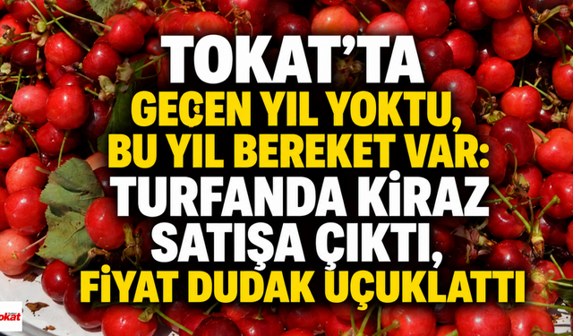 Tokat'ta Geçen Yıl Yoktu, Bu Yıl Bereket Var:Turfanda Kiraz Satışa Çıktı, Fiyat Dudak Uçuklattı