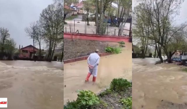 Sağanak Yağışlar Keçeci Köyü’nü Vurdu: Köy Sular Altında Kaldı
