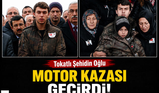 Tokatlı Şehidin Oğlu Motor Kazası Geçirdi