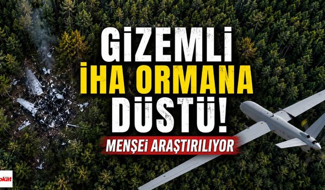 Gizemli İHA Ormana Düştü! Menşei Araştırılıyor