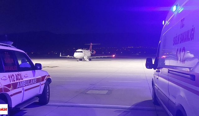 Tokat'ta 11 Yaşındaki Hasta, Uçak Ambulansla Ankara'ya Sevk Edildi