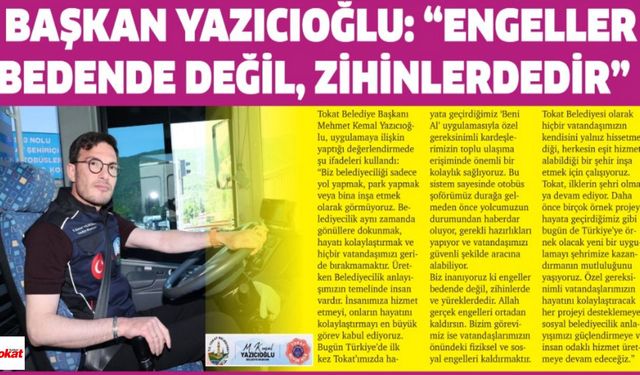 Yazıcıoğlu 'Engeller bedende değil, zihinlerdedir