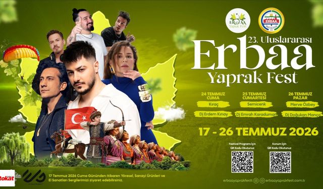 Lezzet, Müzik ve Eğlence Erbaa'da Buluşuyor! Yaprak Fest'in Programı Açıklandı