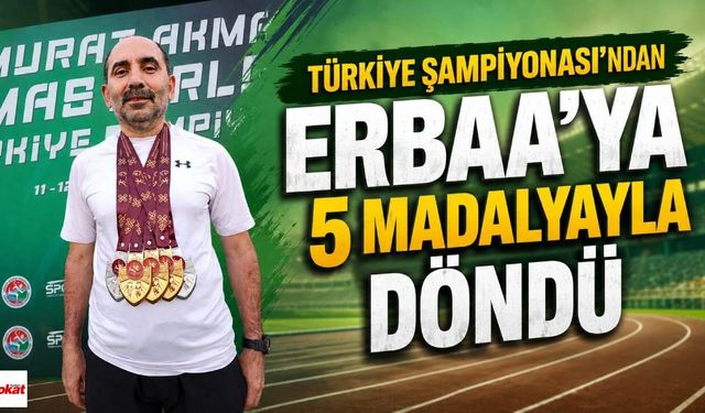 Türkiye Şampiyonası'ndan Erbaa'ya 5 Madalyayla Döndü
