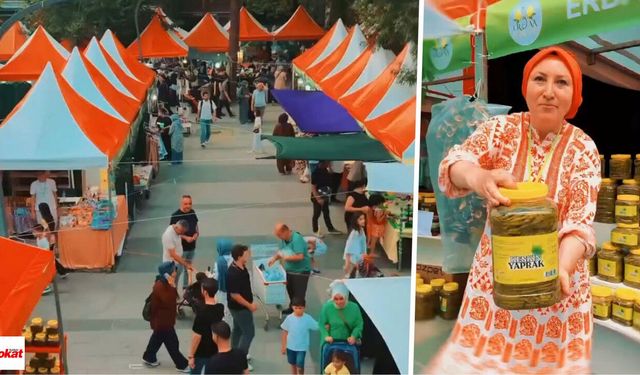 Erbaa Yaprak Festivali Renkli Görüntülerle Başladı: Yöresel Ürünler İlgi Odağı Oldu