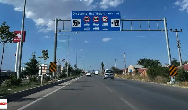 Tokat'ın 111 Kilometrelik Uluslararası Yolunda Yeni Sistem Başladı Ortalama Hız Tespit 110 km\s'ye Yükseldi