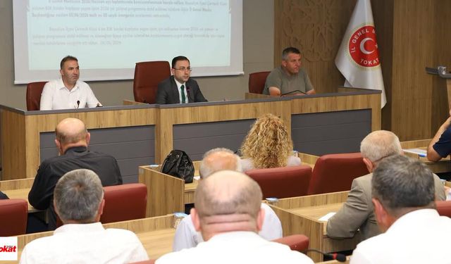 Tokat İl Genel Meclisi Temmuz Toplantısında Köy Yolları ve Sulama Projeleri Öne Çıktı