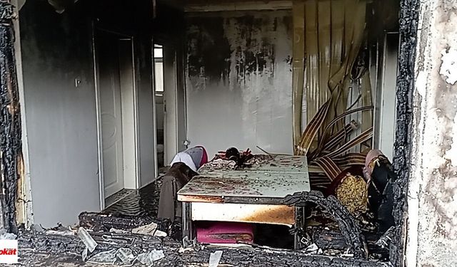 Tokat'ta Korkutan Yangın! Ev Küle Döndü, Son Anda Kurtuldu
