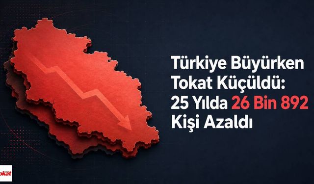 Türkiye Büyürken Tokat Küçüldü: 25 Yılda 26 Bin 892 Kişi Azaldı