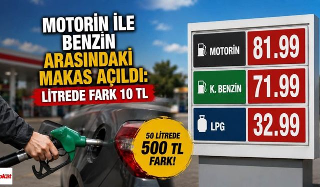 Motorin ile Benzin Arasındaki Makas Açıldı: Litrede Fark 10 TL