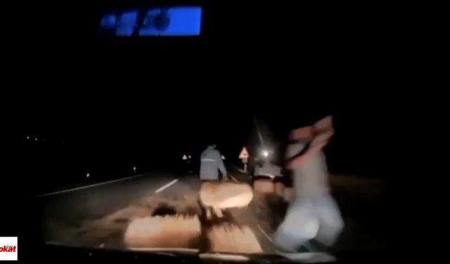 Tokat-Artova Yolundaki Peş Peşe Kazanın Görüntüleri Ortaya Çıktı