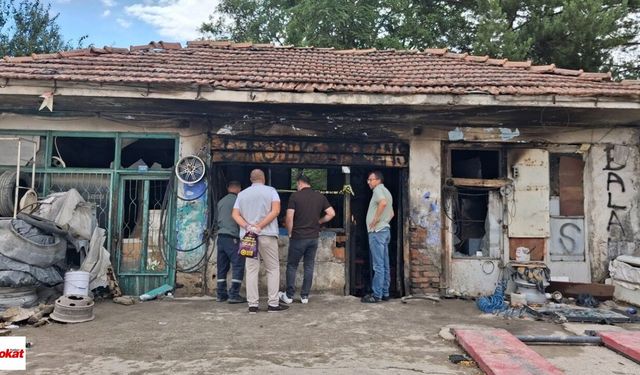 Lastik Tamircisi Alevlere Teslim Oldu