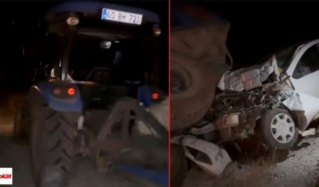 Tokat’ta Akılalmaz Kaza Zinciri! Kazayı Fark Ettirmek İsterken Otomobil Çarptı