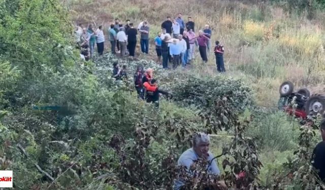 Tokat’ta Traktör 10 Metrelik Boşluğa Devrildi: 68 Yaşındaki Sürücü Kurtarılamadı