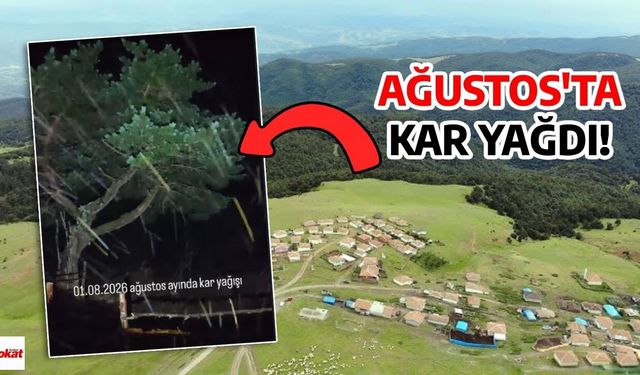 Tokat'ta Ağustos'ta Kar Sürprizi: Yaz Ortasında Beyaza Büründü