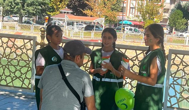 Tokat'ta Yeşilay Çocuk Komisyonundan farkındalık çalışması