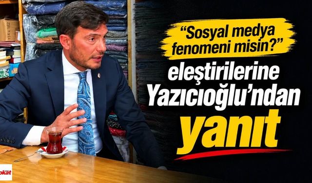 Başkan Yazıcıoğlu sosyal medya eleştirilerine cevap verdi