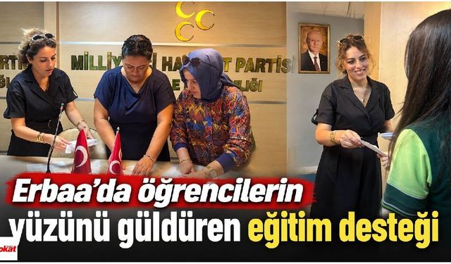 Erbaa’da öğrencilerin yüzünü güldüren eğitim desteği
