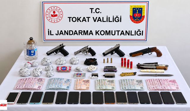 Tokat’ta 3 ilçede eş zamanlı operasyon: 20 şüpheli hakkında işlem