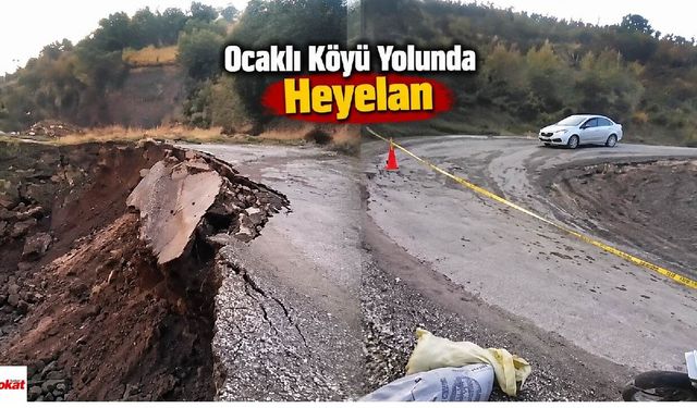 Yağmurun Ardından Bu Hale Geldi: Ocaklı Köyü Yolunda Heyelan