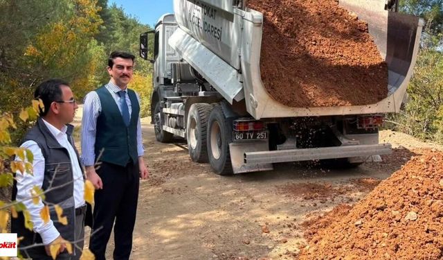 Reşadiye’de 3 yerleşimi ilgilendiren yolda çalışma: Kaymakam Özer’den yakın takip