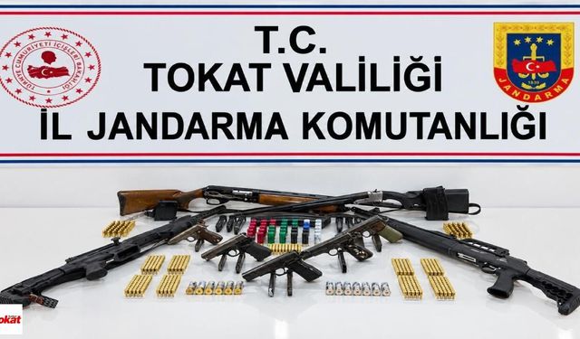 Tokat'ta 5 adrese şafak operasyonu: Cephanelik çıktı!