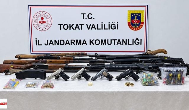 Tokat’ta Silah Ticareti: 15 Adrese Eş Zamanlı Operasyondan Cephanelik Çıktı