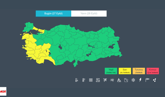 10 İl İçin Kuvvetli Sağanak Uyarısı!