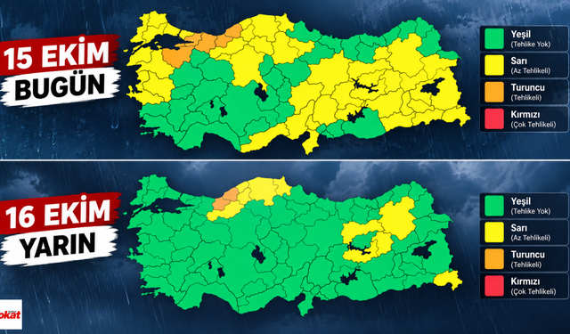 Meteoroloji 48 İli Uyardı! Bugün 6 İlde Turuncu Alarm, Yarın da Tehlike Devam Edecek